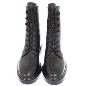 未使用品 スチュアートワイツマン コンバットブーツ レザー ブラック ブーツ 黒 1733【中古】no brand