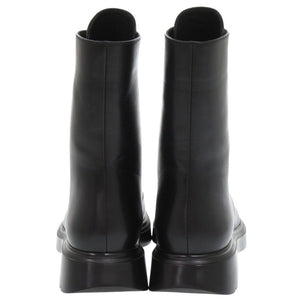 未使用品 スチュアートワイツマン コンバットブーツ レザー ブラック ブーツ 黒 1733【中古】no brand