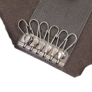 新品同様 ダンヒル レザー ブラウン/ブラック キーケース 茶 黒 1755【中古】Dunhill メンズ