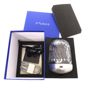 未使用 サンルイ ミニポータブルランプ フォリア ガラス アルミ シルバー オブジェ インテリア ランプ 1762 【中古】 SAINT LOUIS