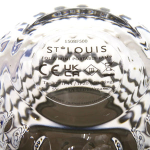 未使用 サンルイ ミニポータブルランプ フォリア ガラス アルミ シルバー オブジェ インテリア ランプ 1762 【中古】 SAINT LOUIS