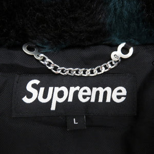 新品同様 シュプリーム フェイクファー ボンバージャケット サイズL  グリーン 1767【中古】Supreme メンズ