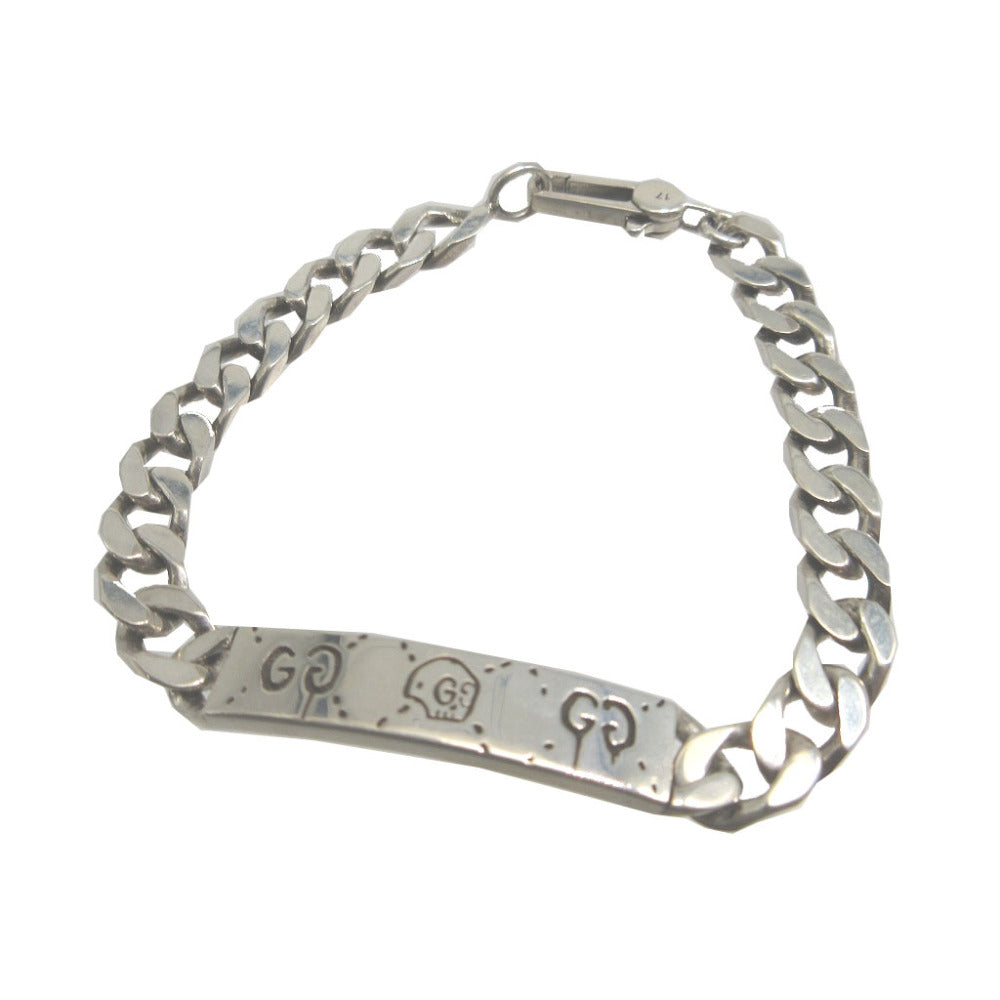 グッチ GG ゴースト 喜平 サイズ17 シルバー925 シルバー ブレスレット 1792【中古】GUCCI