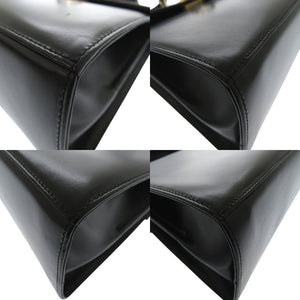 美品 サルヴァトーレ フェラガモ ガンチーニ レザー ブラック ゴールド金具 BA212181 2WAYハンドバッグ 黒 1796【中古】Salvatore Ferragamo レディース