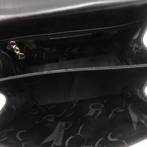 美品 サルヴァトーレ フェラガモ ガンチーニ レザー ブラック ゴールド金具 BA212181 2WAYハンドバッグ 黒 1796【中古】Salvatore Ferragamo レディース