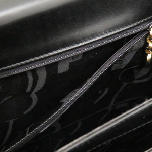 美品 サルヴァトーレ フェラガモ ガンチーニ レザー ブラック ゴールド金具 BA212181 2WAYハンドバッグ 黒 1796【中古】Salvatore Ferragamo レディース