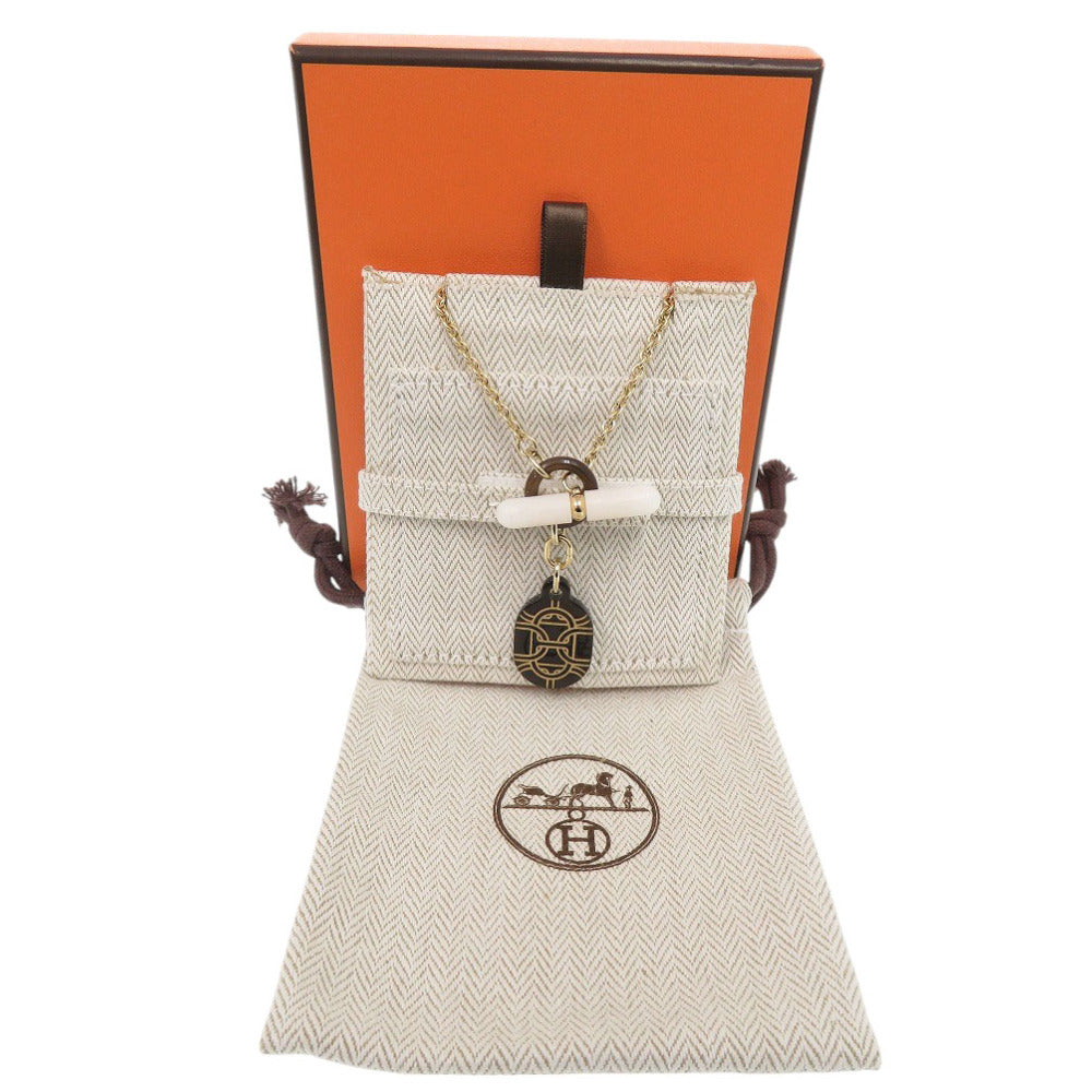 未使用 エルメス シェーヌダンクル バッファローホーン ネックレス 0027【中古】HERMES
