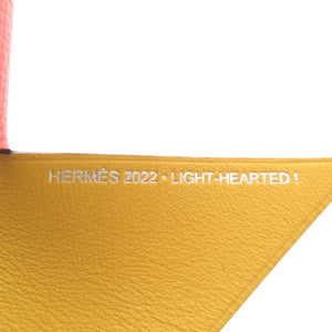 未使用 エルメス 風車 ヴォーエプソン/ウッド サーモンピンク/イエロー 0028【中古】HERMES