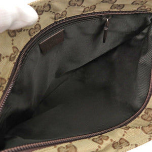 美品 グッチ 132907 GGキャンバス ブラウン ショルダーバッグ 0058【中古】GUCCI