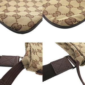 美品 グッチ 132907 GGキャンバス ブラウン ショルダーバッグ 0058【中古】GUCCI