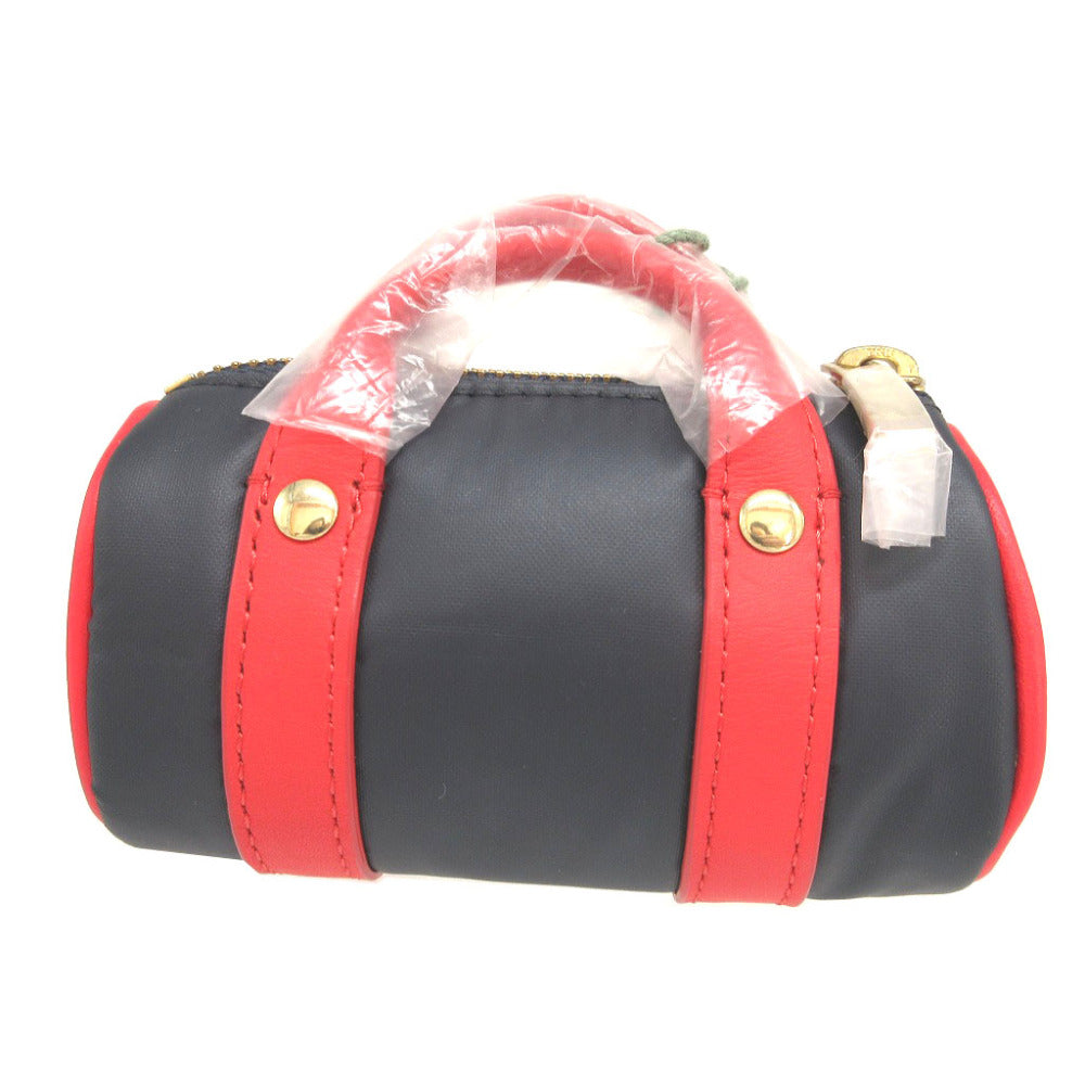 未使用 ハンティングワールド ミニダッフル バチューサーパス ネイビー 紺 レッド 赤 小物入れ バッグ 0059【中古】HUNTING WORLD