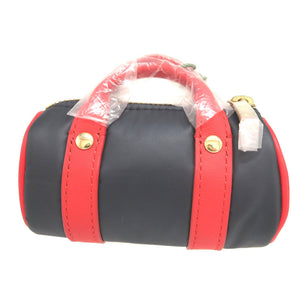 未使用 ハンティングワールド ミニダッフル バチューサーパス ネイビー 紺 レッド 赤 小物入れ バッグ 0059【中古】HUNTING WORLD