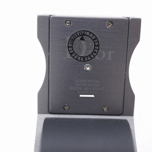 美品 ディオール クリス47 D100-324 クオーツ 腕時計 アルミ/ラバー ブラック 黒文字盤 0071【中古】Dior メンズ