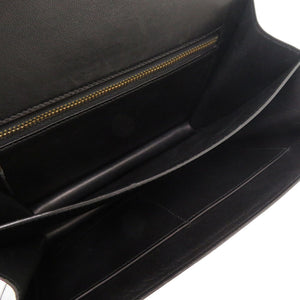 エルメス シェブルーズ ボックスカーフ ブラック ゴールド金具 〇U刻印 ハンドバッグ 黒 0086 【中古】 HERMES