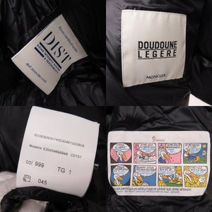 美品 モンクレール SERITTE フーデッド ショートダウンジャケット E20934696949 C0151 サイズ1 ブラック 0087【中古】MONCLER