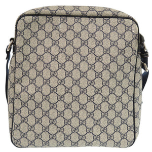 グッチ GGスプリームキャンバス ネイビー ベージュ 201448 ショルダーバッグ 紺 0088【中古】GUCCI
