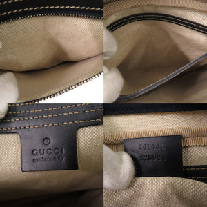 グッチ GGスプリームキャンバス ネイビー ベージュ 201448 ショルダーバッグ 紺 0088【中古】GUCCI