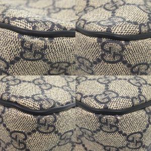 グッチ GGスプリームキャンバス ネイビー ベージュ 201448 ショルダーバッグ 紺 0088【中古】GUCCI