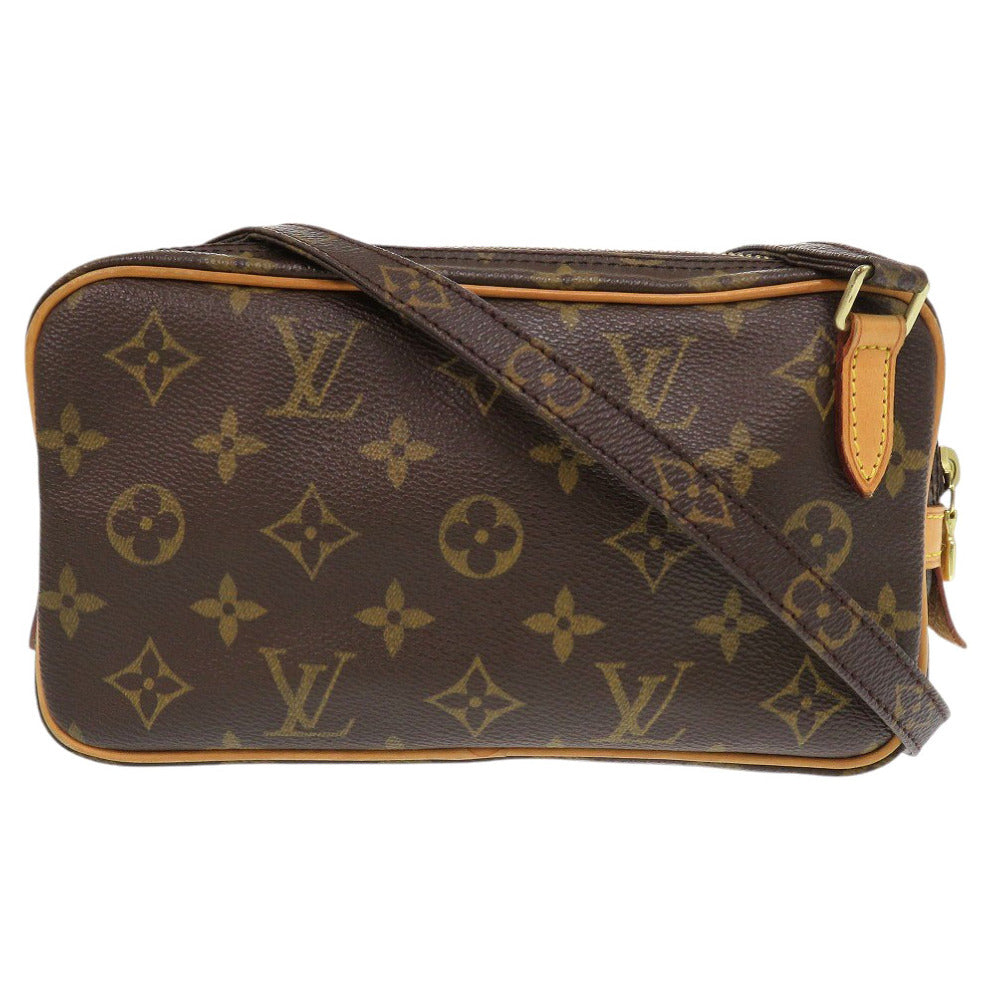 美品 ルイ ヴィトン マルリーバンドリエール  モノグラム M51828 ショルダーバッグ ブラウン LV 0100【中古】LOUIS VUITTON