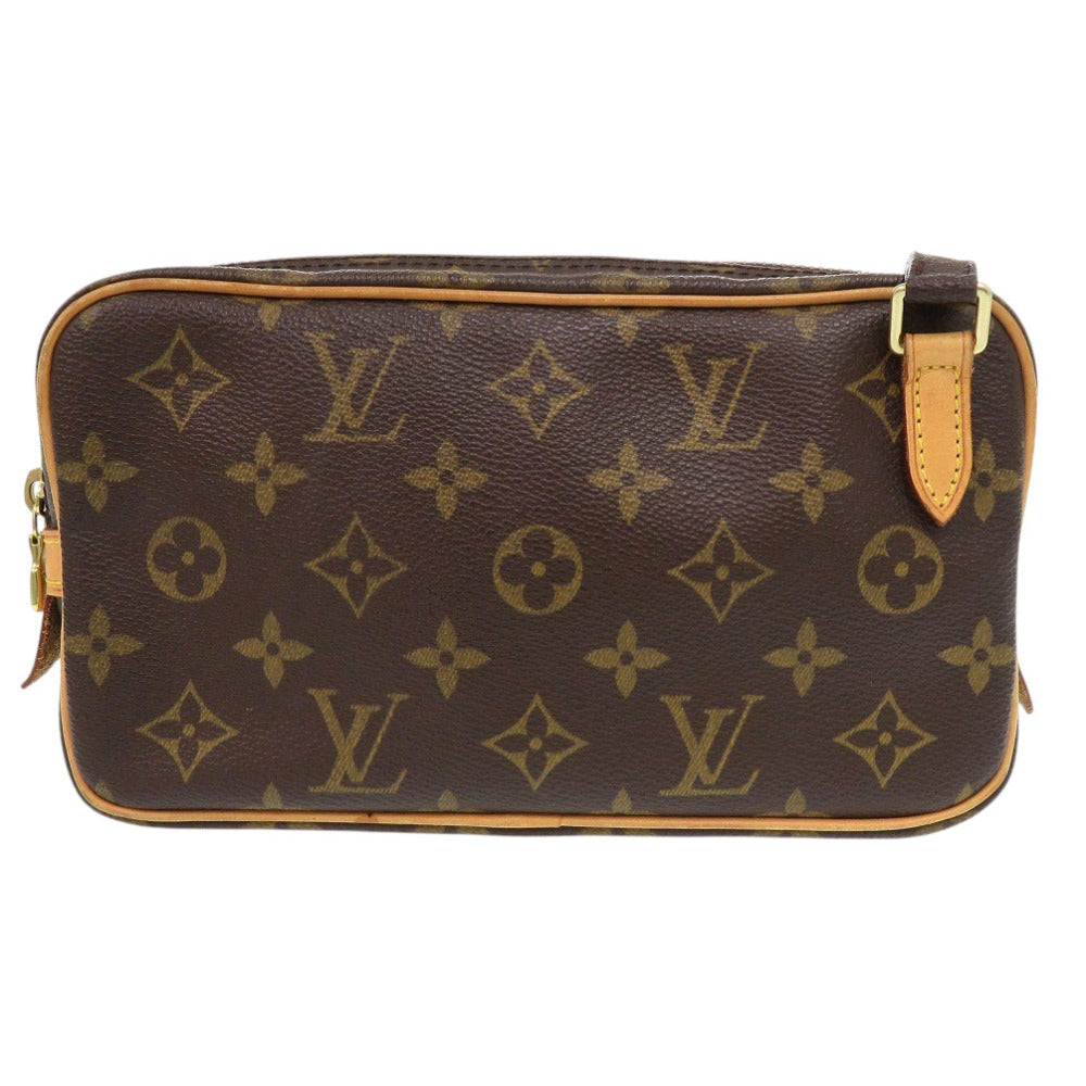 美品 ルイ ヴィトン マルリーバンドリエール  モノグラム M51828 ショルダーバッグ ブラウン LV 0100【中古】LOUIS VUITTON