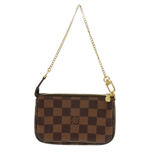 新品同様 ルイ ヴィトン ダミエ ミニポシェット アクセソワール N58009 アクセサリーポーチ ブラウン LV 0101【中古】LOUIS VUITTON