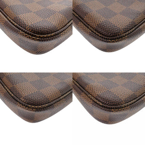 新品同様 ルイ ヴィトン ダミエ ミニポシェット アクセソワール N58009 アクセサリーポーチ ブラウン LV 0101【中古】LOUIS VUITTON