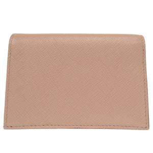 美品 プラダ サフィアーノレザー ピンク 1MV204 二つ折り財布 0104【中古】PRADA