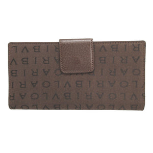 美品 ブルガリ ブルガリブルガリ キャンバス ブラウン 茶 Wホック長財布 財布 0111【中古】BVLGARI