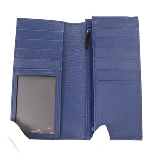 美品 グッチ インターロッキング 610467-2067 レザー ブラック 二つ折り長財布 0120【中古】GUCCI メンズ