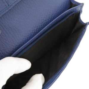 美品 グッチ インターロッキング 610467-2067 レザー ブラック 二つ折り長財布 0120【中古】GUCCI メンズ