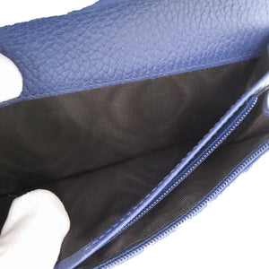 美品 グッチ インターロッキング 610467-2067 レザー ブラック 二つ折り長財布 0120【中古】GUCCI メンズ