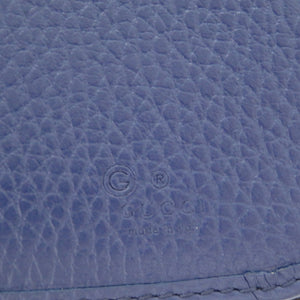 美品 グッチ インターロッキング 610467-2067 レザー ブラック 二つ折り長財布 0120【中古】GUCCI メンズ