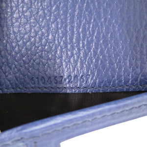 美品 グッチ インターロッキング 610467-2067 レザー ブラック 二つ折り長財布 0120【中古】GUCCI メンズ