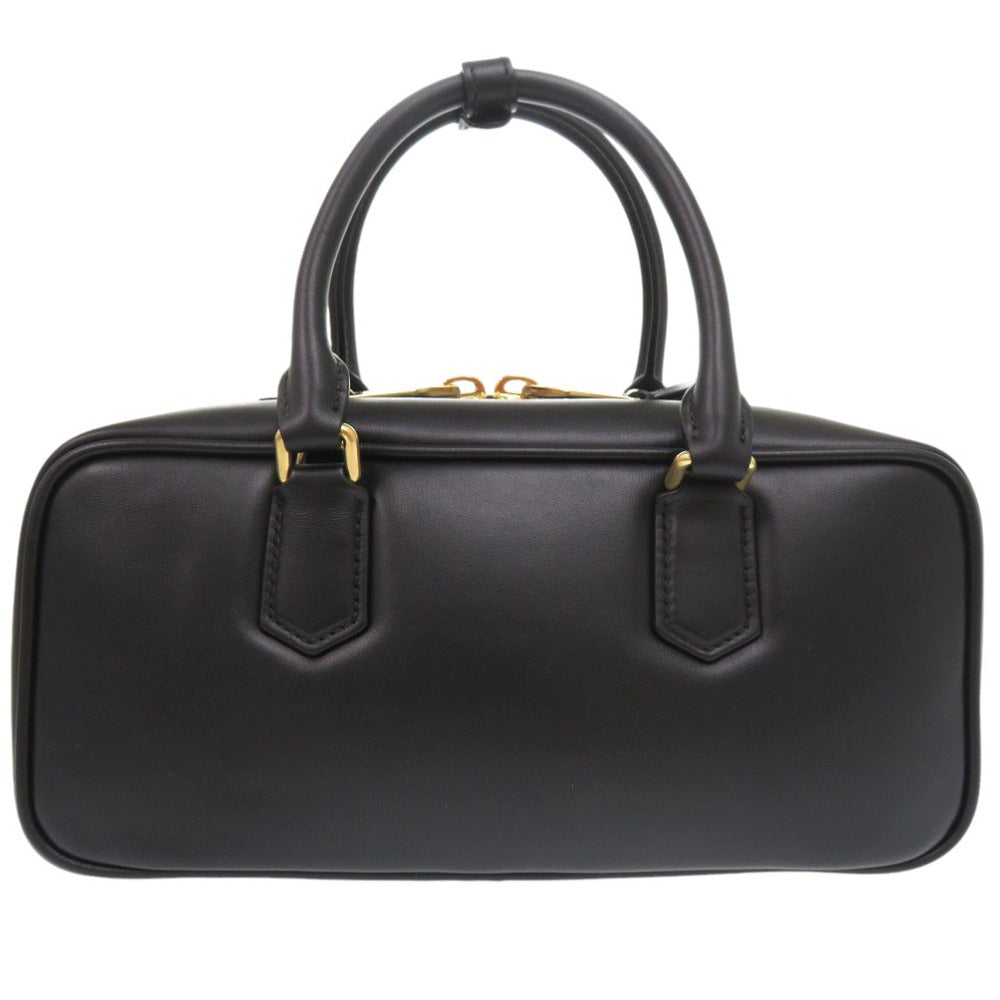 新品同様 ミュウミュウ アルカディ レザー 2Way ハンドバッグ SOFTY PADDED 5BB142 ブラック 0148【中古】MIUMIU