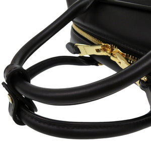 新品同様 ミュウミュウ アルカディ レザー 2Way ハンドバッグ SOFTY PADDED 5BB142 ブラック 0148【中古】MIUMIU