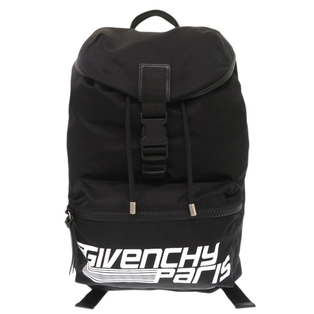 美品 ジバンシィ ナイロン ブラック イエロー ホワイト リュック デイパック 0189【中古】GIVENCHY メンズ