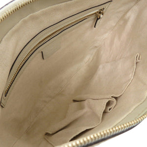 美品 グッチ ラブリー ハート 257072 グッチシマレザー アイボリー ショルダーバッグ 0195【中古】GUCCI