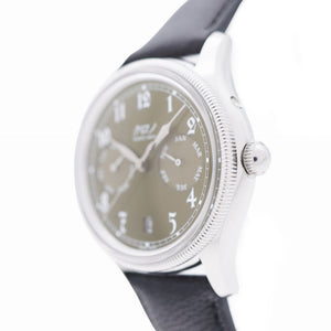 新品同様 クロノ ブンキョウ トウキョウ カランドリエ Type1 自動巻き 腕時計 SS/レザー カーキ文字盤 0218【中古】KURONO BUNKYO TOKYO メンズ