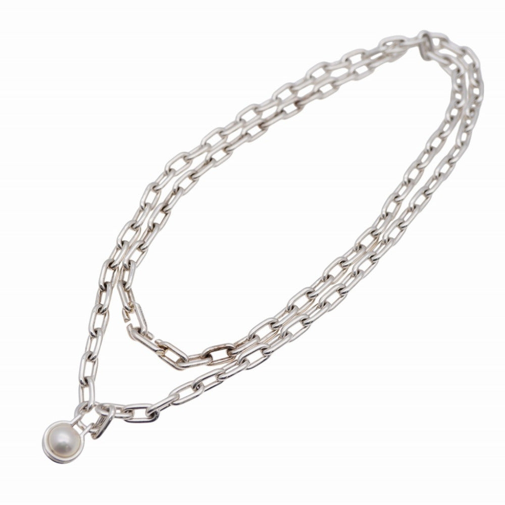 美品 ティファニー ハードウェア フレッシュウォーター パール シルバー 925 ネックレス アクセサリー 0226【中古】TIFFANY&Co. レディース