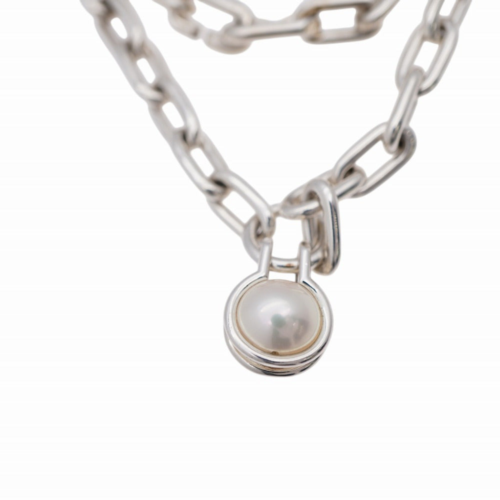 美品 ティファニー ハードウェア フレッシュウォーター パール シルバー 925 ネックレス アクセサリー 0226【中古】TIFFANY&Co. レディース