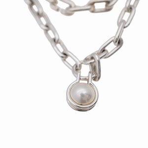 美品 ティファニー ハードウェア フレッシュウォーター パール シルバー 925 ネックレス アクセサリー 0226【中古】TIFFANY&Co. レディース