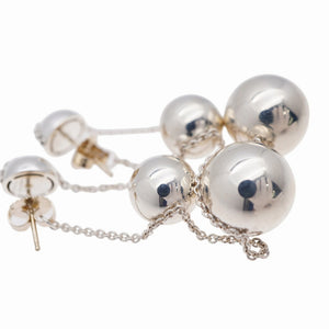 美品 ティファニー ハードウェア トリプルドロップ ボール ピアス シルバー925 アクセサリー 0229【中古】TIFFANY&Co.