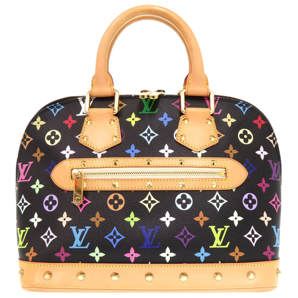 美品 ルイ ヴィトン アルマPM モノグラムマルチカラー ノワール M40444 ハンドバッグ 黒 LV 0231 【中古】 LOUIS VUITTON