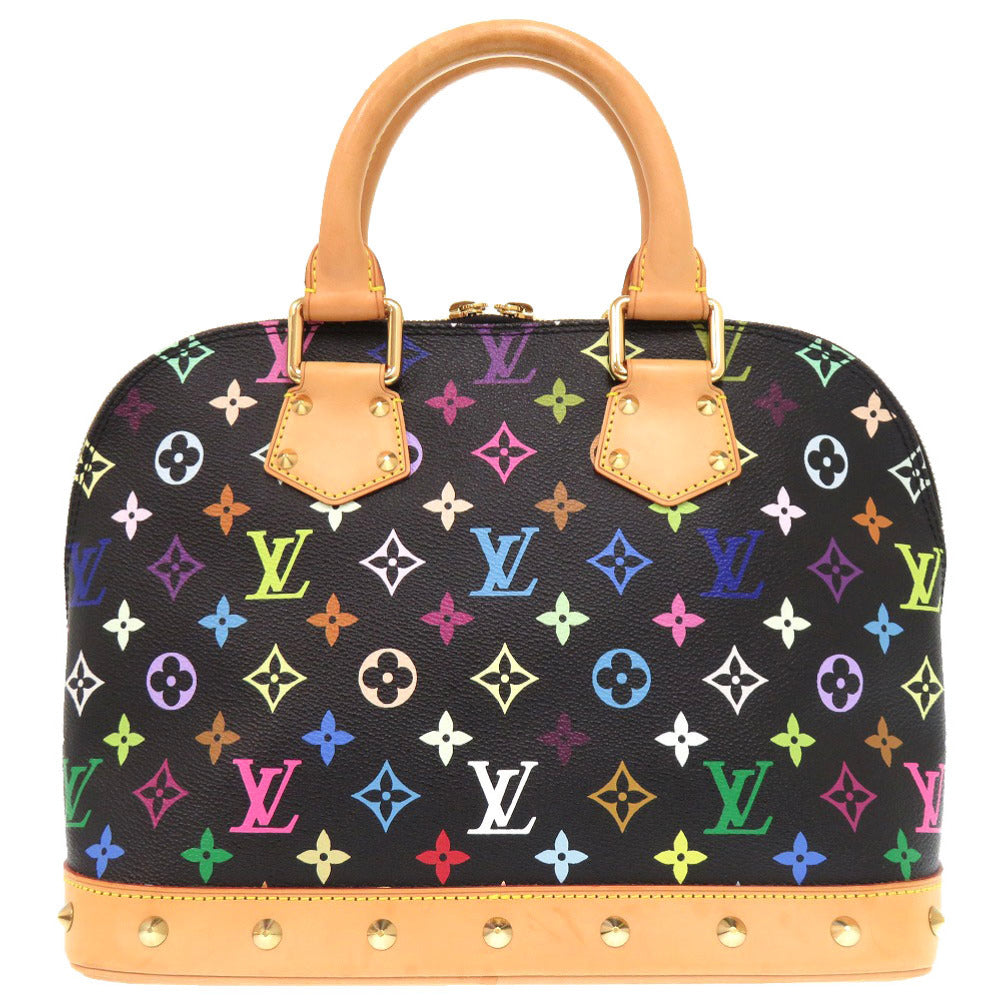美品 ルイ ヴィトン アルマPM モノグラムマルチカラー ノワール M40444 ハンドバッグ 黒 LV 0231 【中古】 LOUIS VUITTON