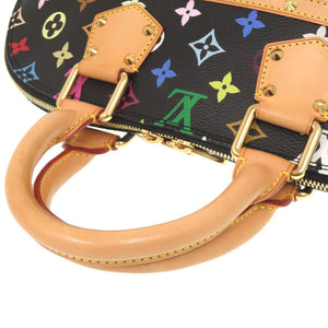 美品 ルイ ヴィトン アルマPM モノグラムマルチカラー ノワール M40444 ハンドバッグ 黒 LV 0231 【中古】 LOUIS VUITTON