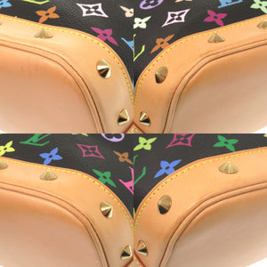 美品 ルイ ヴィトン アルマPM モノグラムマルチカラー ノワール M40444 ハンドバッグ 黒 LV 0231 【中古】 LOUIS VUITTON