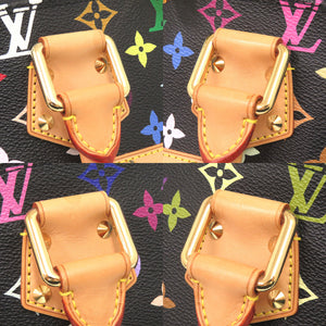 美品 ルイ ヴィトン アルマPM モノグラムマルチカラー ノワール M40444 ハンドバッグ 黒 LV 0231 【中古】 LOUIS VUITTON