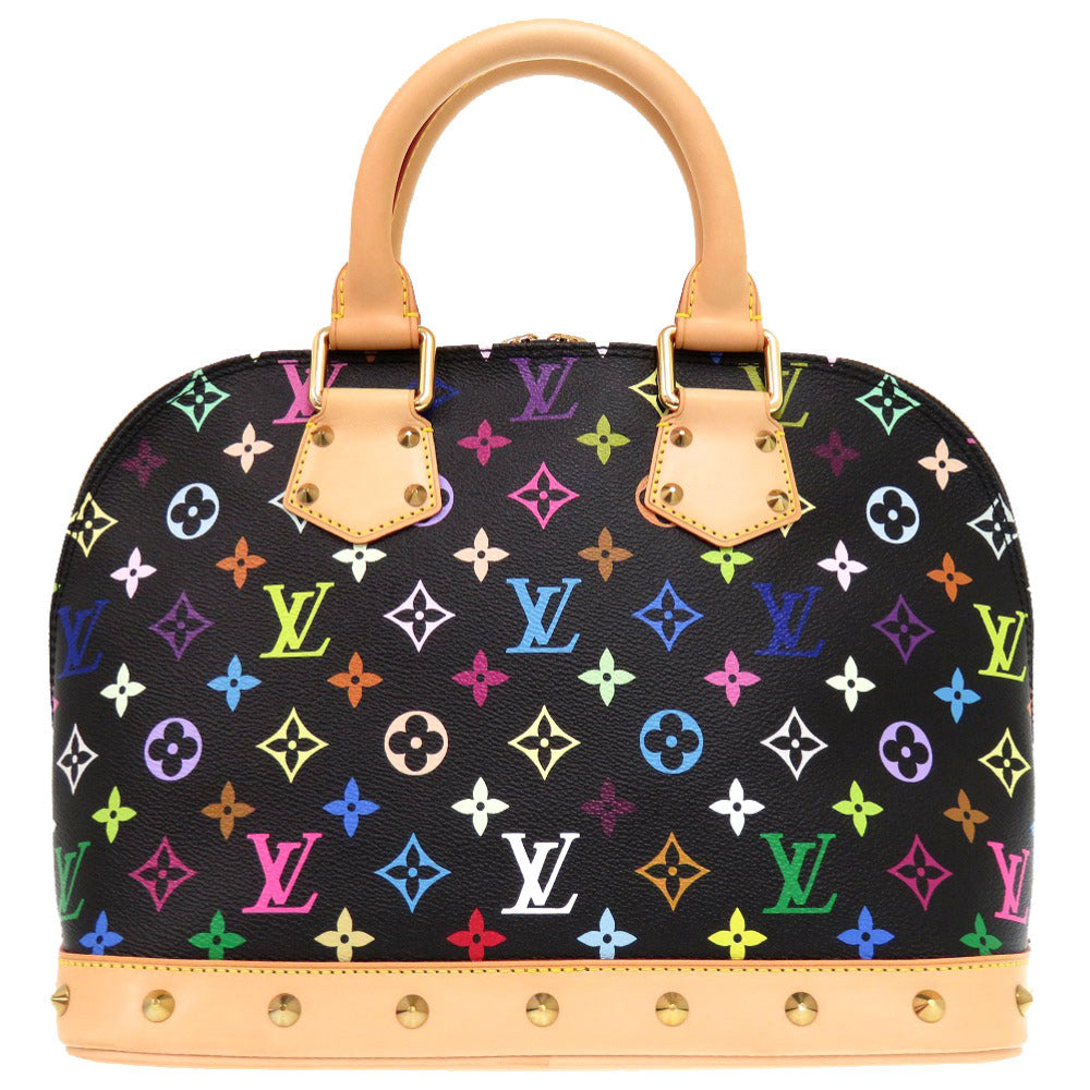 新品同様 ルイ ヴィトン アルマPM モノグラムマルチカラー ノワール M40444 ハンドバッグ 黒 LV 0234 【中古】 LOUIS VUITTON