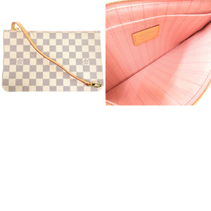 美品 ルイ ヴィトン 新型 ネヴァーフルMM ダミエ アズール ローズバレリーヌ N41605 トートバッグ  LV 0261 【中古】 LOUIS VUITTON
