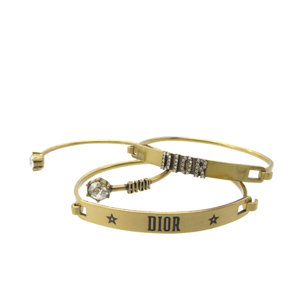 美品 ディオール ディオレボリューション ブレスレット3点セット ブレスレット メタル/クリスタル ゴールド 0288【中古】Dior